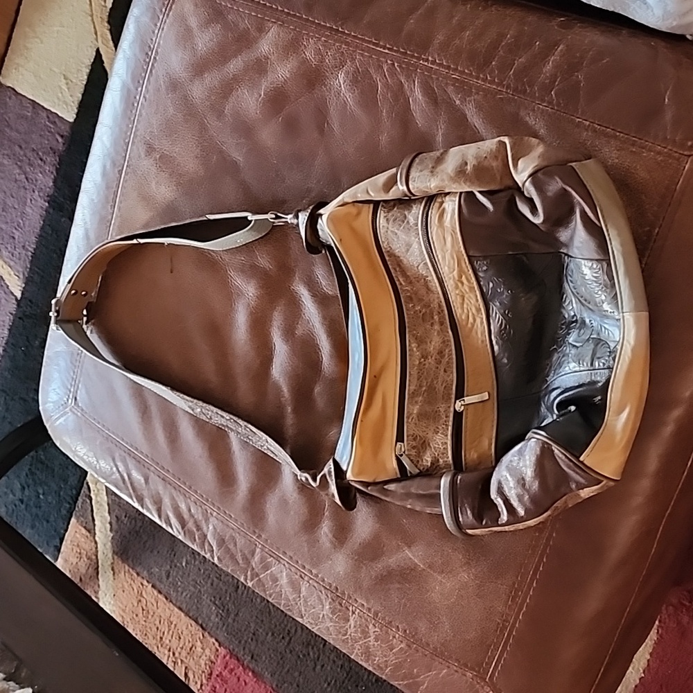Used multicolor leather purse